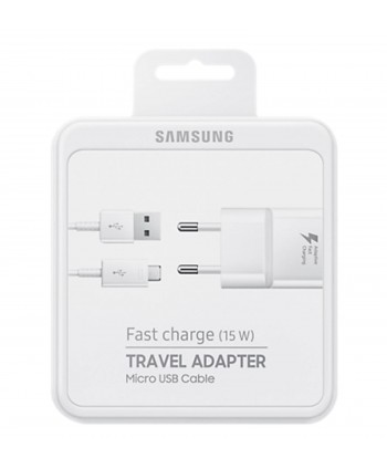 Samsung Cargador Ep-Ta20 15W+ Cable Micro Usb Blanco