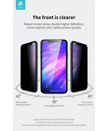 Devia Cristal Templado Privacidad Iphone 11 Pro Max / Xs Max Negro