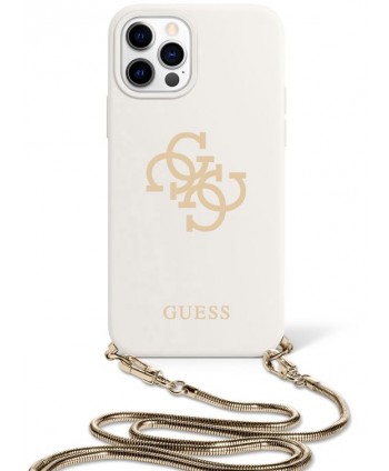Guess Carcasa Snake Iphone 11 Blanco Con Colgante Oro