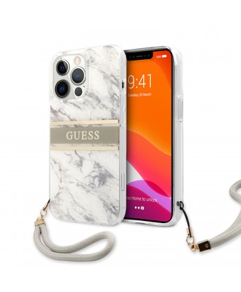 Guess Carcasa Marble Iphone 13 Pro Colgante Gris